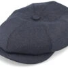Hatteras Wool Twill Charcoal Flat Cap - Stetson