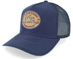 Vintage Brushed Twill Navy Trucker - Stetson
