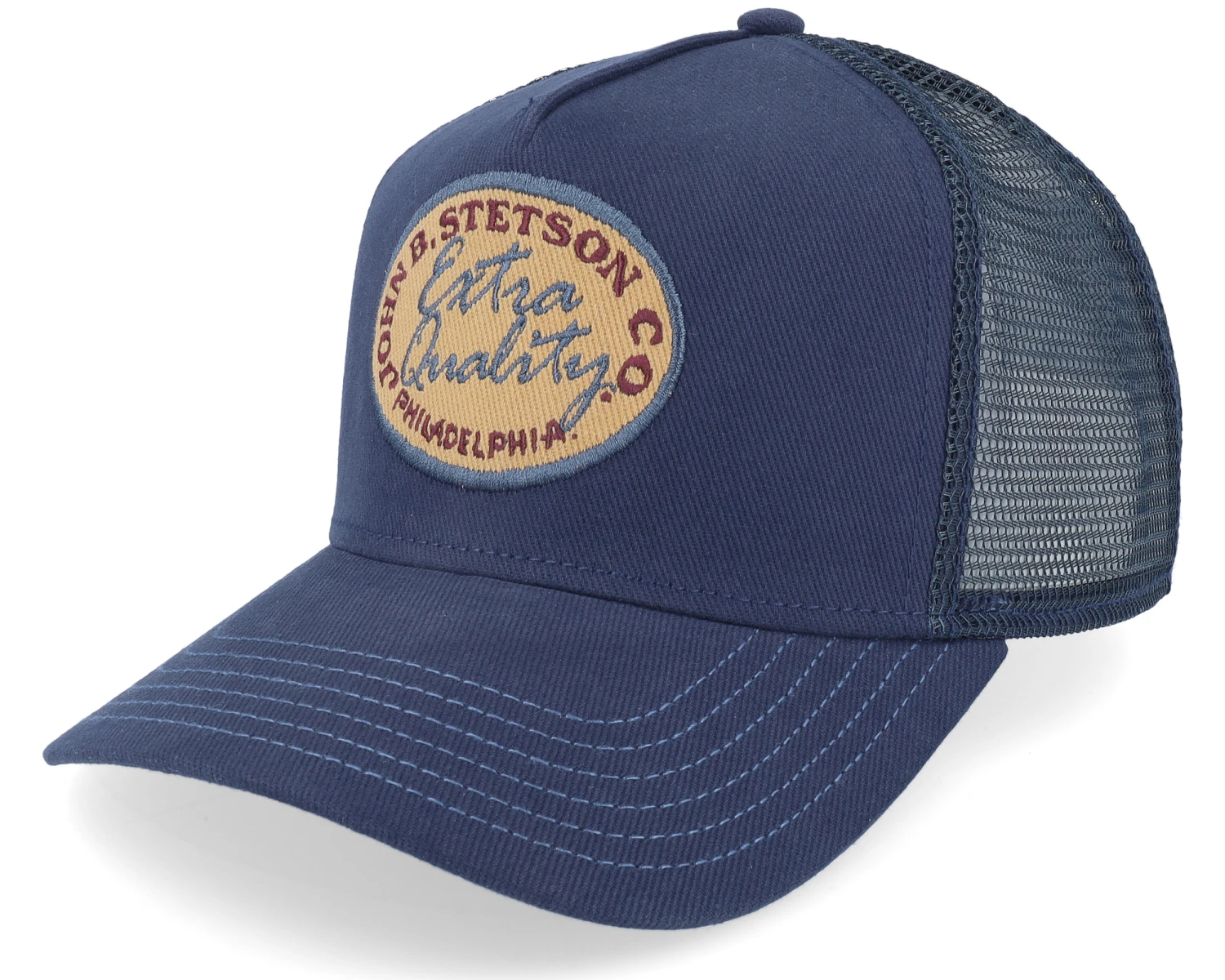 Vintage Brushed Twill Navy Trucker - Stetson