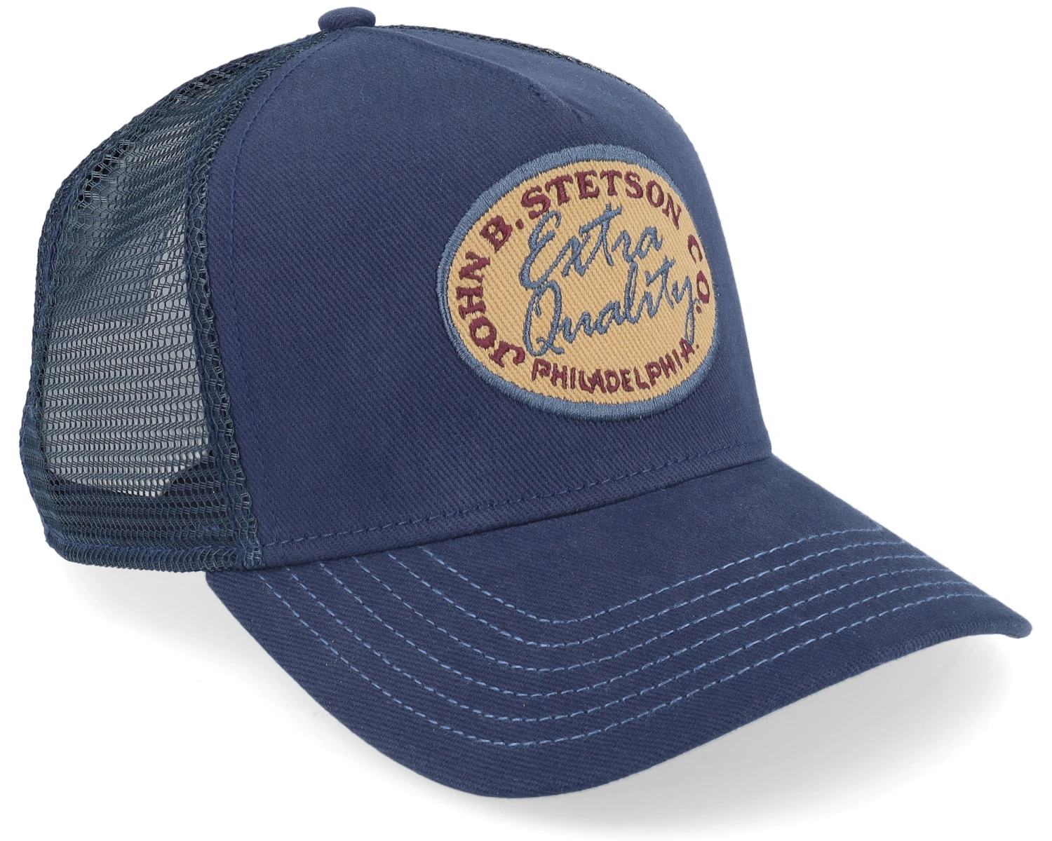 Vintage Brushed Twill Navy Trucker - Stetson - Image 2