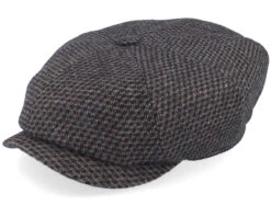Hatteras Wool Black/Brown Flatcap - Stetson