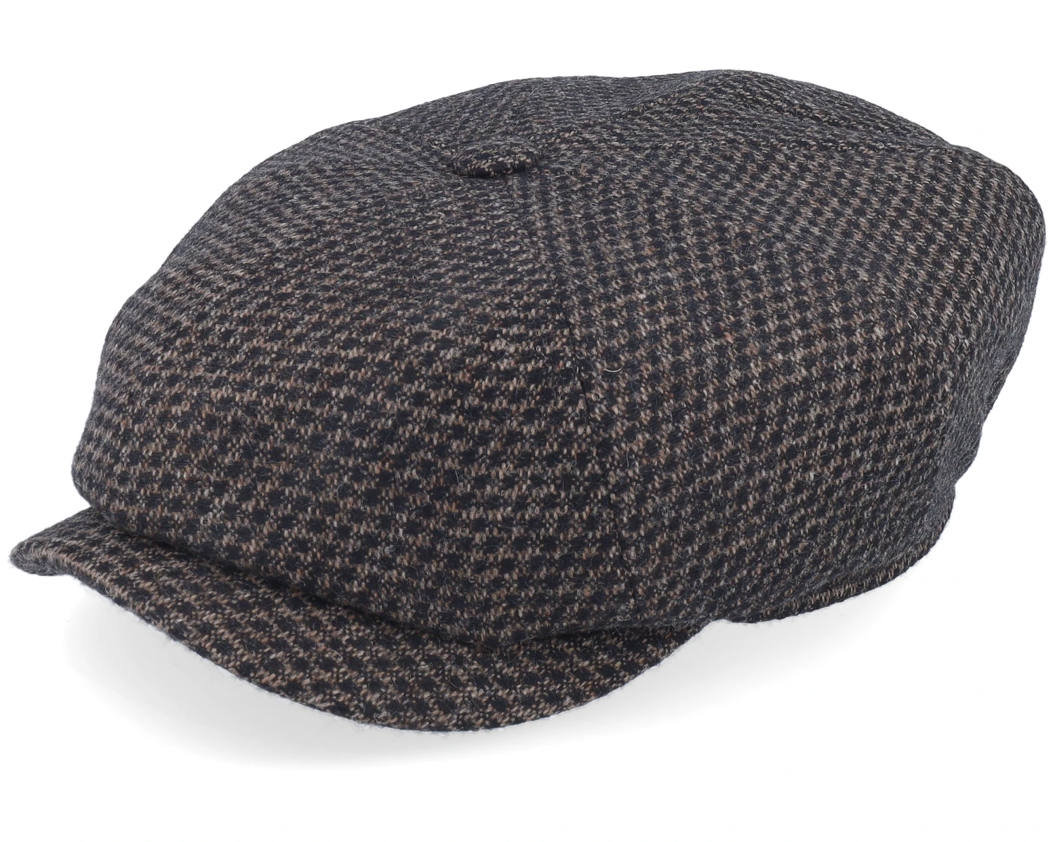 Hatteras Wool Black/Brown Flatcap - Stetson