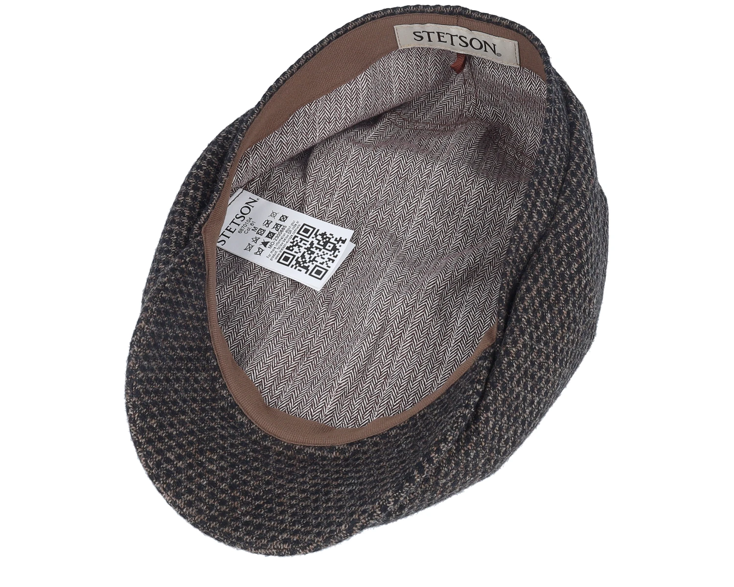 Hatteras Wool Black/Brown Flatcap - Stetson - Image 4
