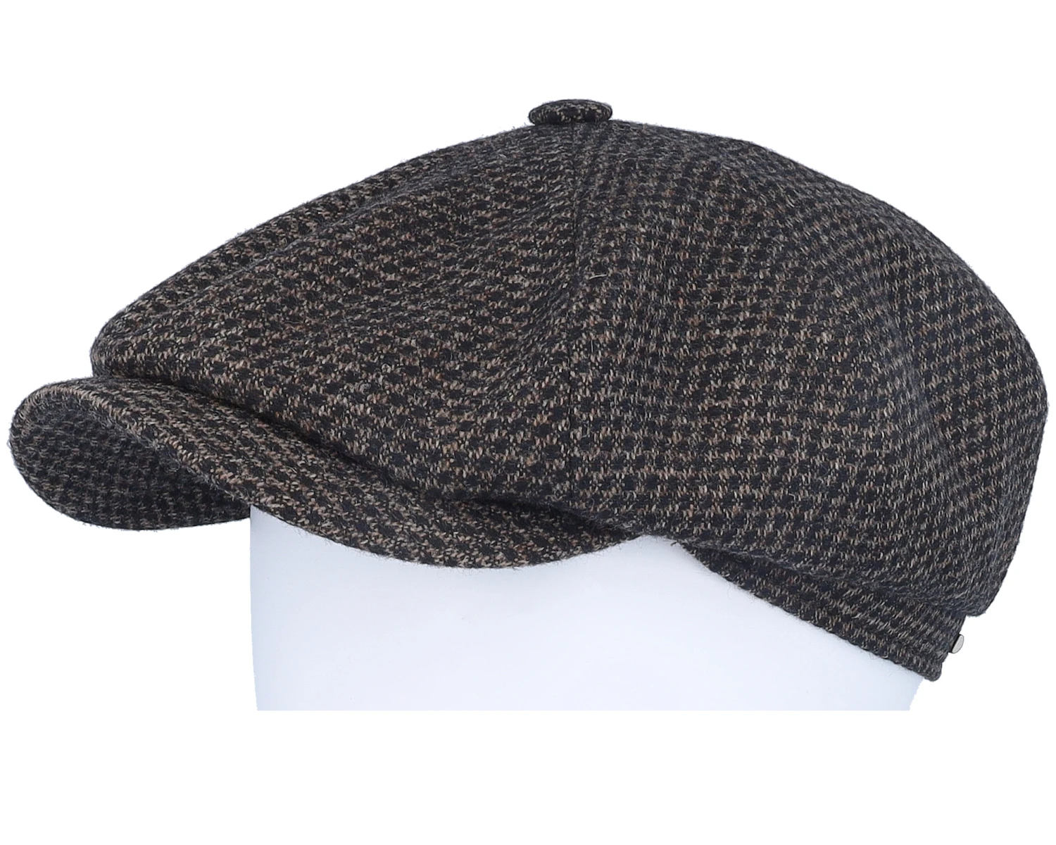 Hatteras Wool Black/Brown Flatcap - Stetson - Image 5