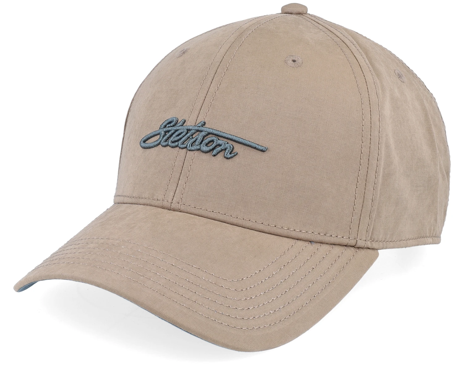 Baseball Cap Waxed Cotton Beige Adjustable - Stetson